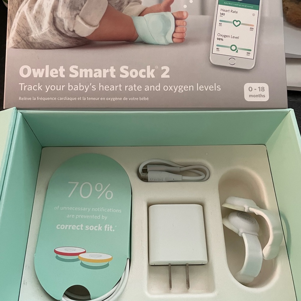 Owlet smart sock 2 heart rate tracker.